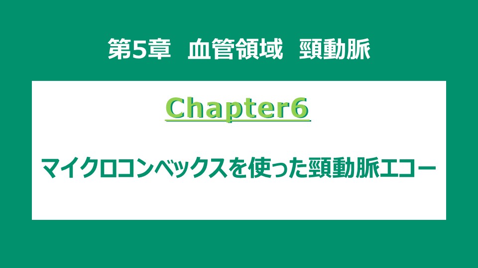 chapter6 マイクロコンベックスを使った頸動脈エコー